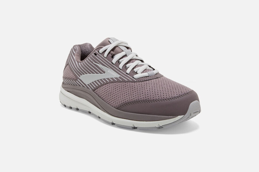 Brooks Running Shoes - Addiction Walker Suede Womens - Dark Grey - YBU-076193